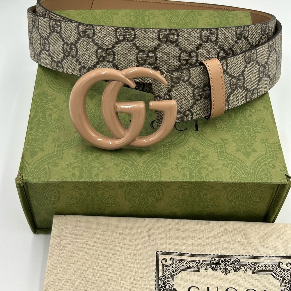 Men's Gucci, GG Marmont, Supreme canvas belt size 120 cm/46 inches made in Italy - Picture 8 of 8
